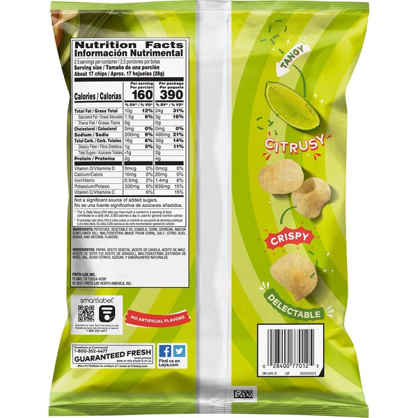 Lay's, Limon Chips, 2.5 oz
