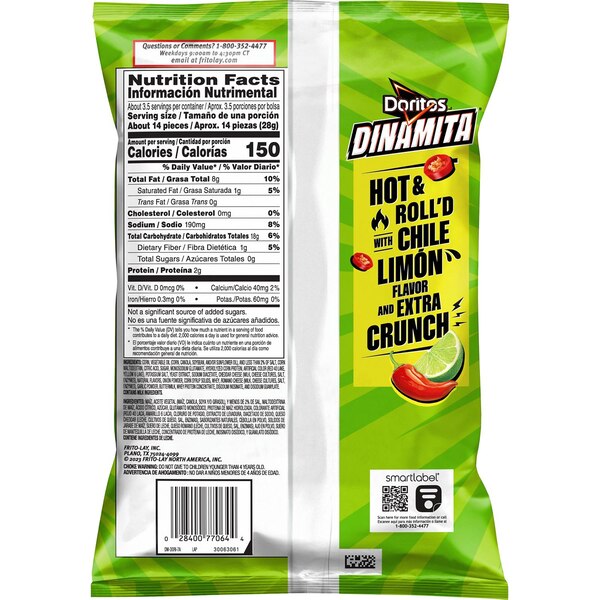 Doritos, Dinamita Chile Limon, 3.25 oz