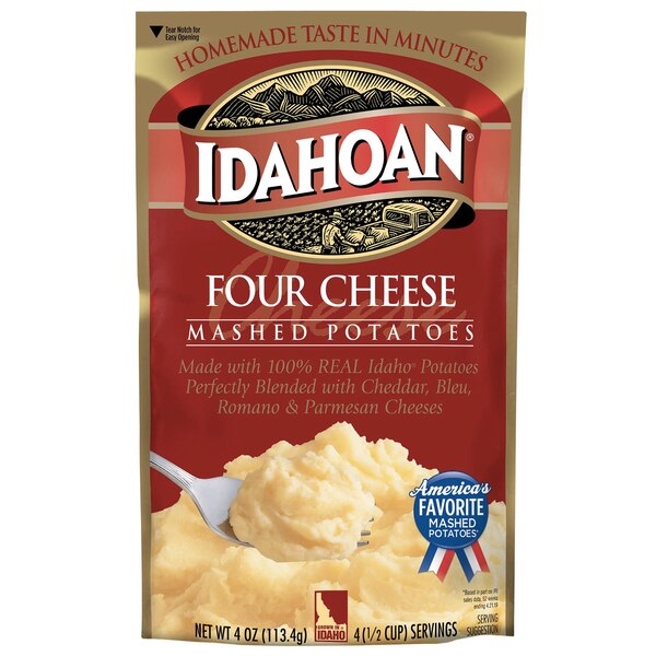 Idahoan Flavored Mashed Potatoes, Four Cheese, 4 OZ