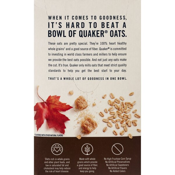Quaker Instant Oatmeal Packets, Maple & Brown Sugar, 10 ct, 15.1 oz