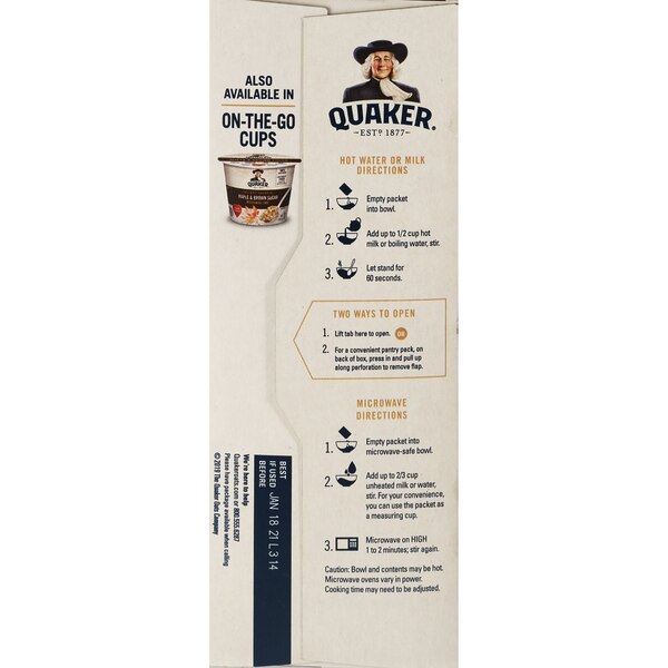 Quaker Instant Oatmeal Packets, Maple & Brown Sugar, 10 ct, 15.1 oz