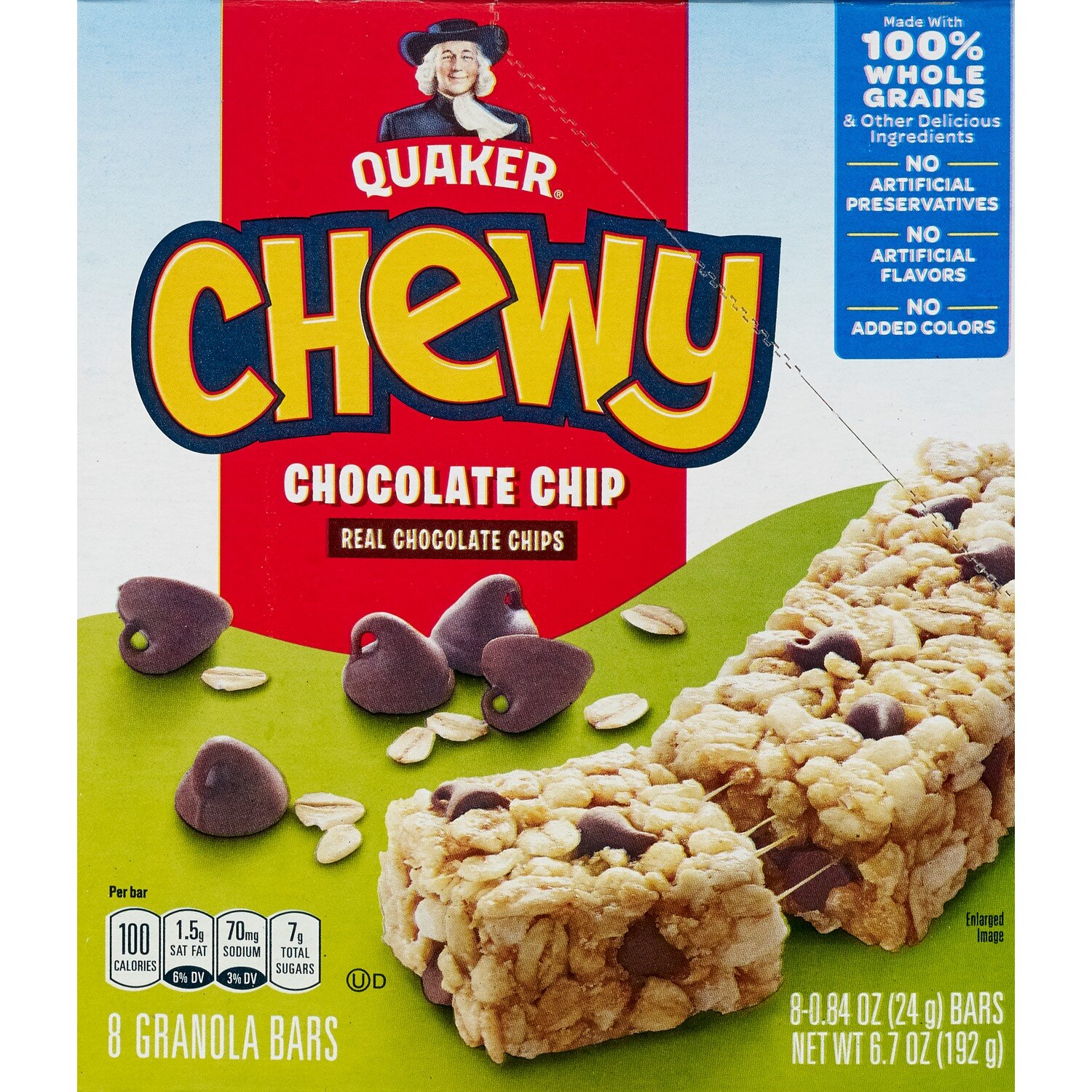 Quaker - Barras blandas de cereales, Chocolate Chip