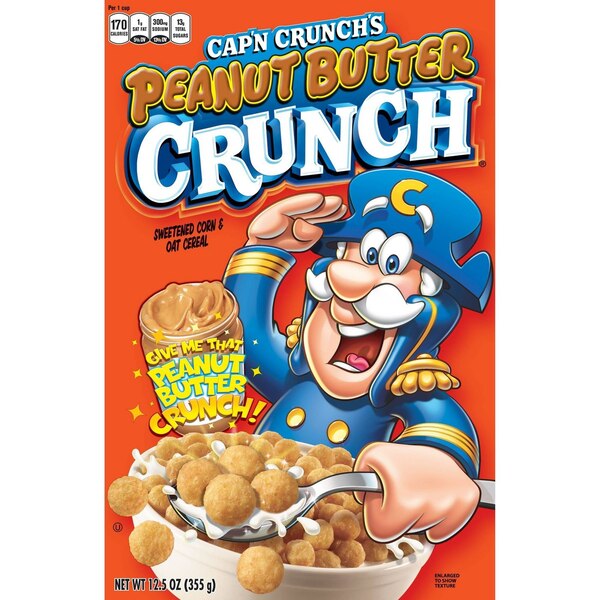 Cap'n Crunch Peanut Butter Crunch Breakfast Cereal, 12.5 oz