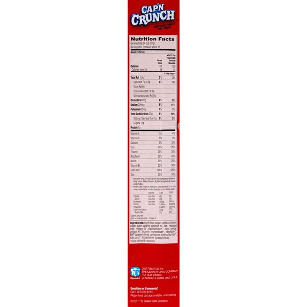 Quaker Cap'n Crunch Cereal, Original, 14 oz