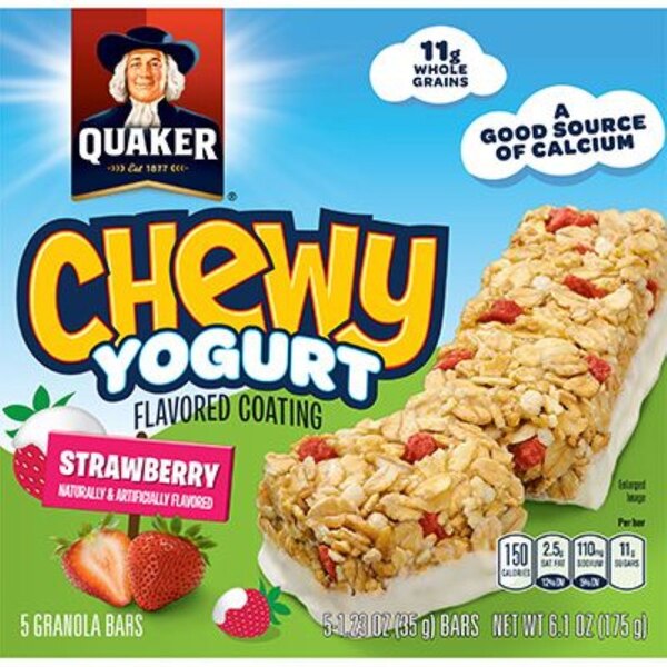 Quaker, Chewy Yogurt Granola Bars, Strawberry, 5 ct, 6.1 oz