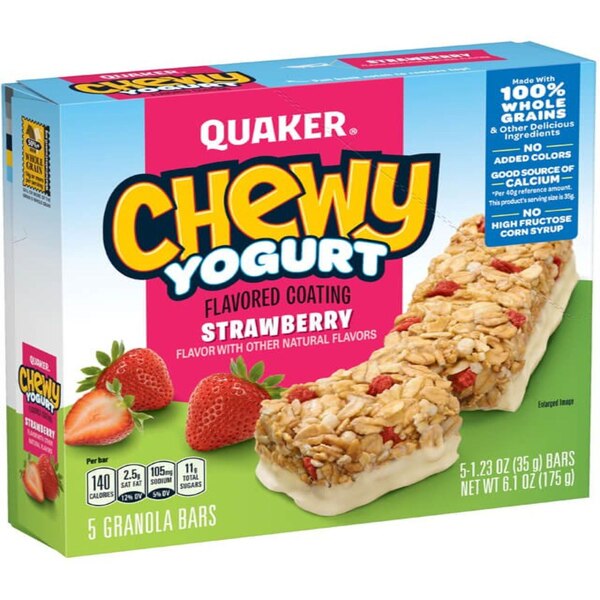 Quaker, Chewy Yogurt Granola Bars, Strawberry, 5 ct, 6.1 oz