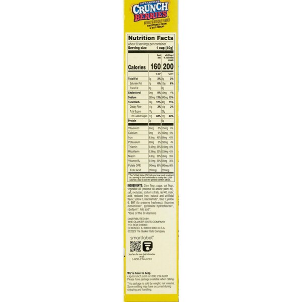 Quaker Cap'n Crunch's Crunch Berries Cereal, 11.7 oz