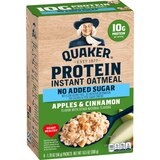 Quaker, Protein No Added Sugar Instant Oatmeal, Apples and Cinnamon, 1.76 oz, thumbnail image