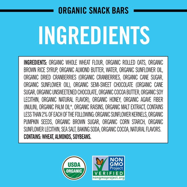 Dave's Killer Bread, Trail Mix Crumble Organic Snack Bars, 4 Individually Wrapped Snack Bars, 1.75 oz
