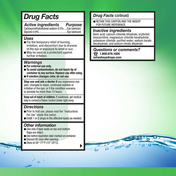 Refresh Tears Preservative Free Lubricant Eye Drops, 0.33 OZ