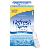 Refresh Optive Preservative Free Lubricant Eye Drops, 60 ct, 0.01 fl oz (0.4 mL), thumbnail image
