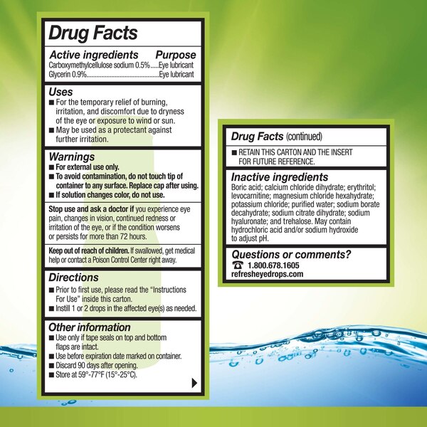 Refresh Relieva Xtra Preservative Free Lubricant Eye Drops, 0.33 OZ