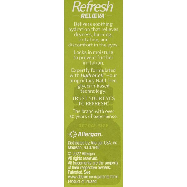 Refresh Relieva Lubricant Eye Drops, 0.33 fl oz (10 mL)