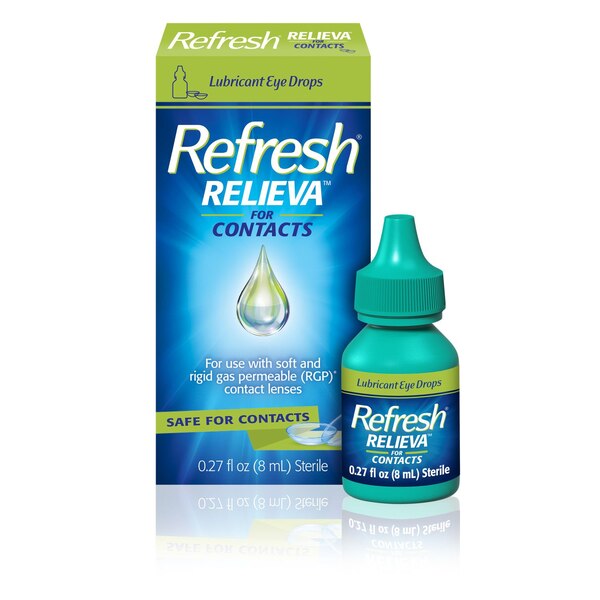 Refresh Relieva Lubricant Eye Drops For Contact, 0.27 fl oz (8mL)
