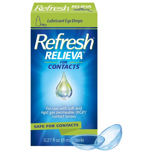 Refresh Relieva Lubricant Eye Drops For Contact, 0.27 fl oz (8mL)