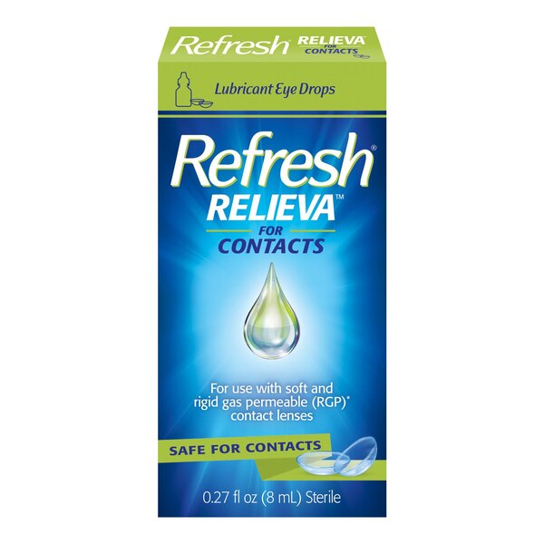 Refresh Relieva Lubricant Eye Drops For Contact, 0.27 fl oz (8mL)