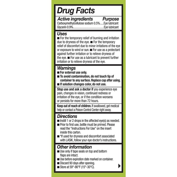 Refresh Relieva Preservative-Free Lubricant Eye Drops, 0.33 fl oz (10mL)