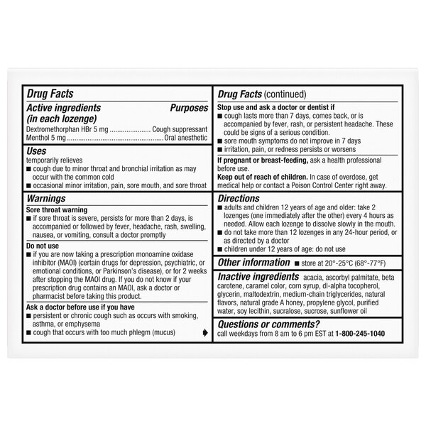 Robitussin Medi-Soothers Lozenge, 16 CT, Honey Lemon
