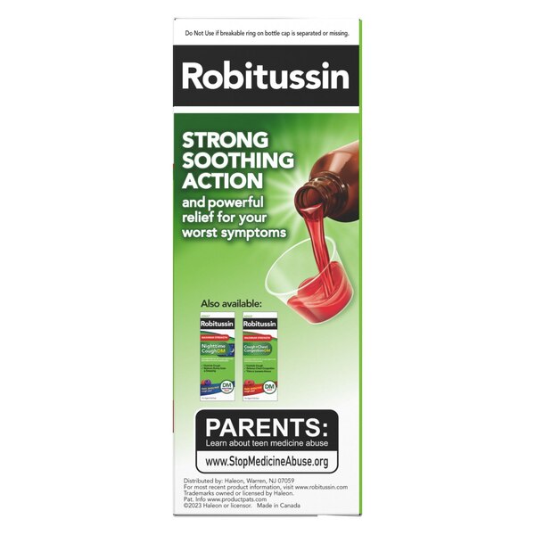 Robitussin Maximum Strength Severe Multi-symptom Cough, Cold, and Flu Relief Liquid, Raspberry, 8 OZ