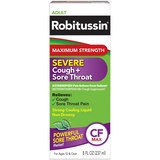 Robitussin Adult Maximum Strength Severe Cough + Sore Throat Relief Medicine, 8 FL OZ, thumbnail image
