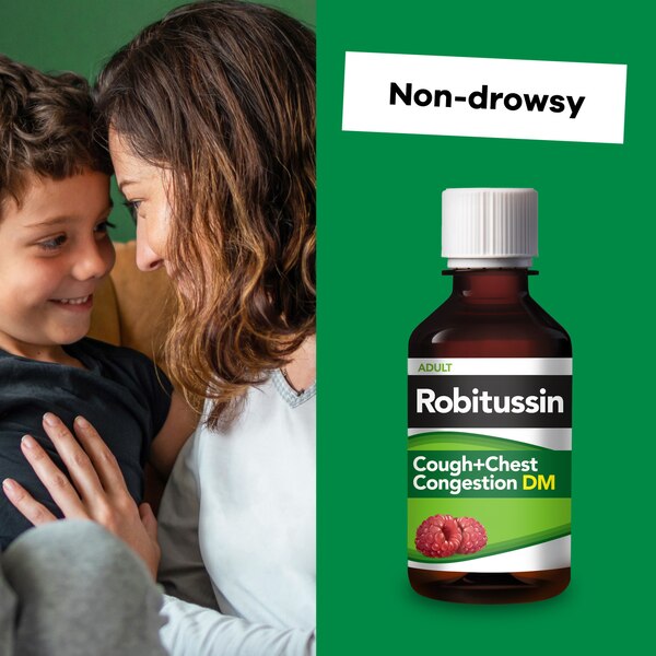 Robitussin Adult Cough + Chest Congestion DM (8 fl. oz. Bottle), Non-Drowsy, Cough Suppressant & Expectorant