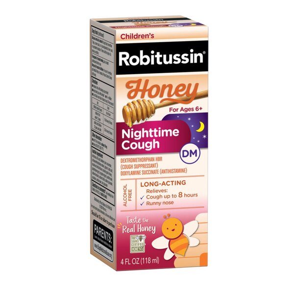 Children's Robitussin Honey Nighttime Cough Liquid, 4 FL OZ