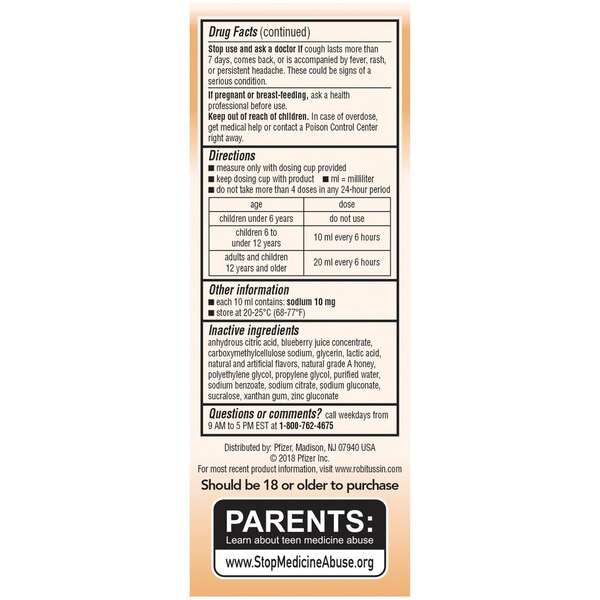Children's Robitussin Honey Nighttime Cough Liquid, 4 FL OZ
