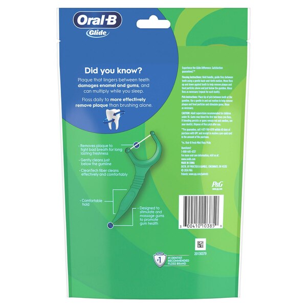 Oral-B Glide Floss Picks plus Scope Outlast, Long Lasting Mint