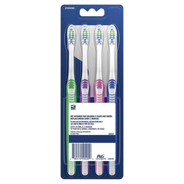 Oral-B Indicator Max Color Changing Toothbrush, Soft Bristle, 4 CT