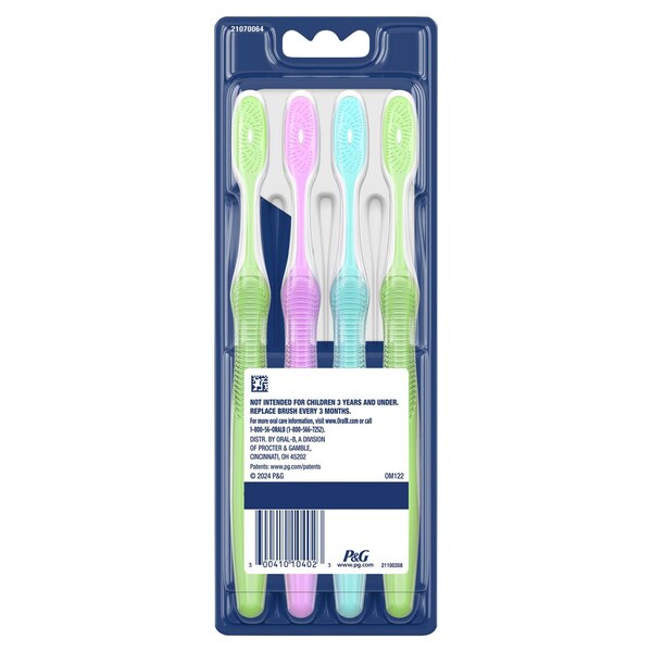 Oral-B Vivid Whitening Toothbrush, Soft Bristle, 4 CT