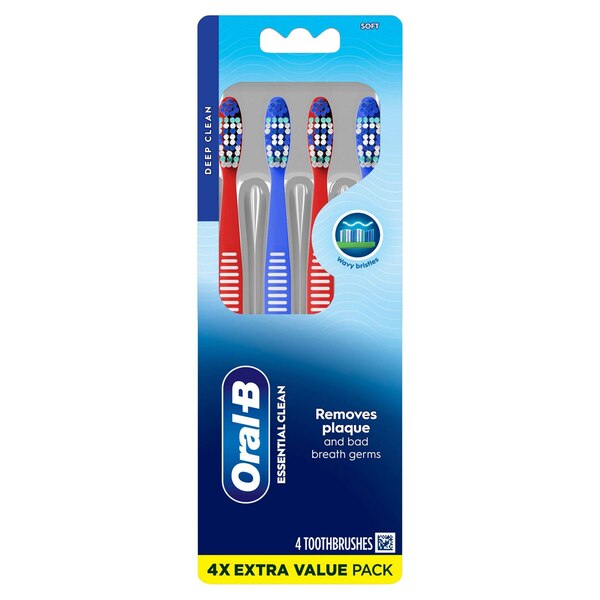 Oral-B Healthy Clean - Cepillo dental, suave, 4 u.