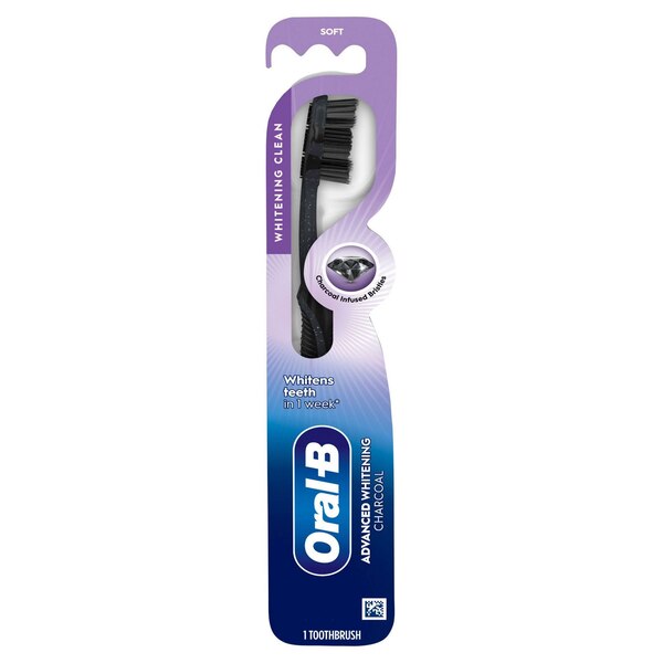 Oral-B Charcoal Whitening Toothbrush, Soft Bristle