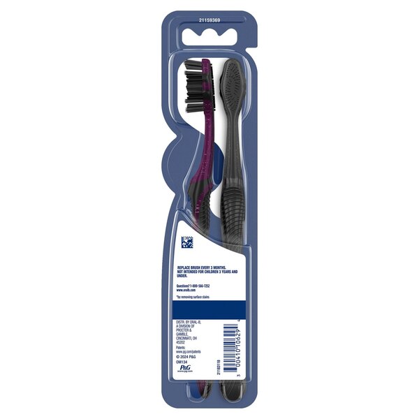 Oral-B Charcoal Whitening Toothbrush, Soft Bristle
