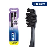 Oral-B Charcoal Toothbrush, Medium Bristle, 2 CT, thumbnail image 2 of 8