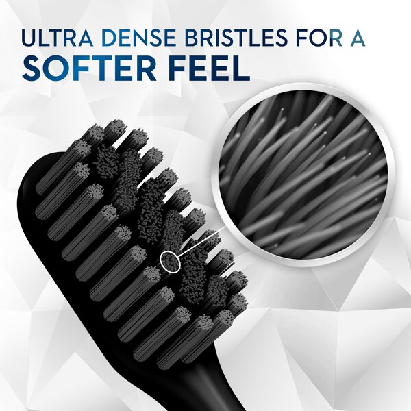 Oral-B Brilliance Whitening Toothbrush, Extra Soft Bristles, 2 Pack, Black and Coral