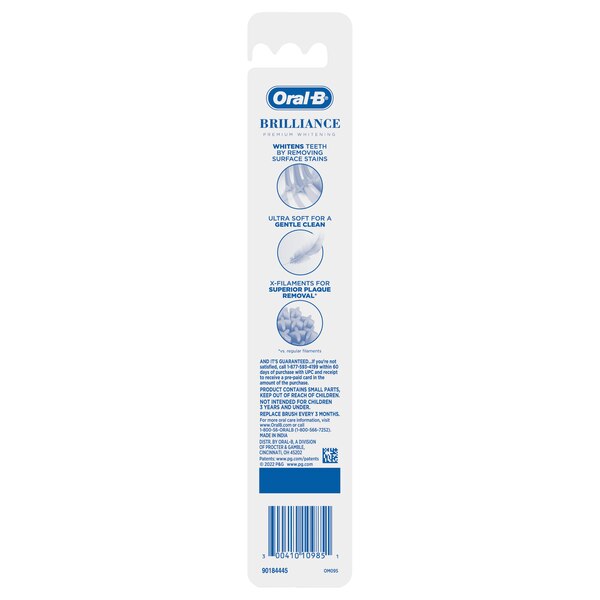 Oral-B Brilliance Whitening Toothbrush, Extra Soft Bristle, Color May Vary