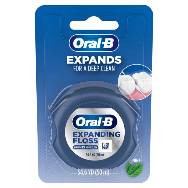 Oral-B Expanding Dental Floss, Mint, 54.6 YD