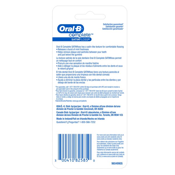 Oral-B Complete Satin Dental Floss, Mint