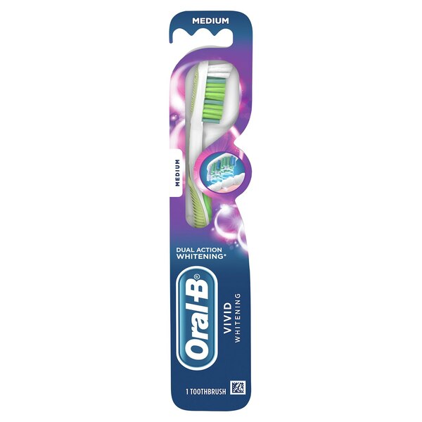 Oral-B Vivid Whitening Toothbrush, Medium Bristle, 1 CT