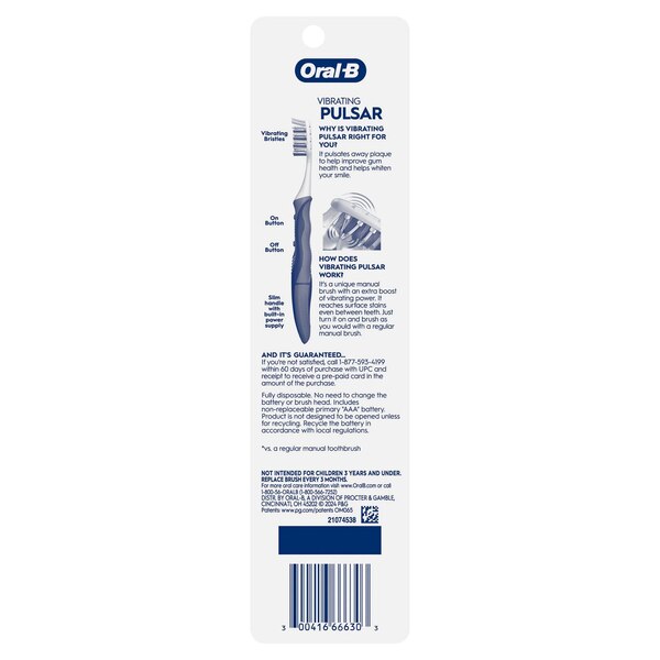 Oral-B Vibrating Pulsar Expert Clean Battery Toothbrush