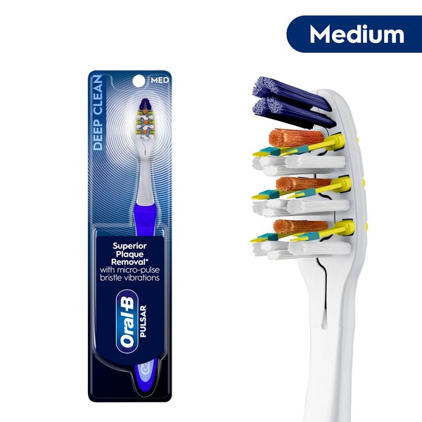 Oral-B Vibrating Pulsar Battery Toothbrush, Expert Clean, Medium Bristles