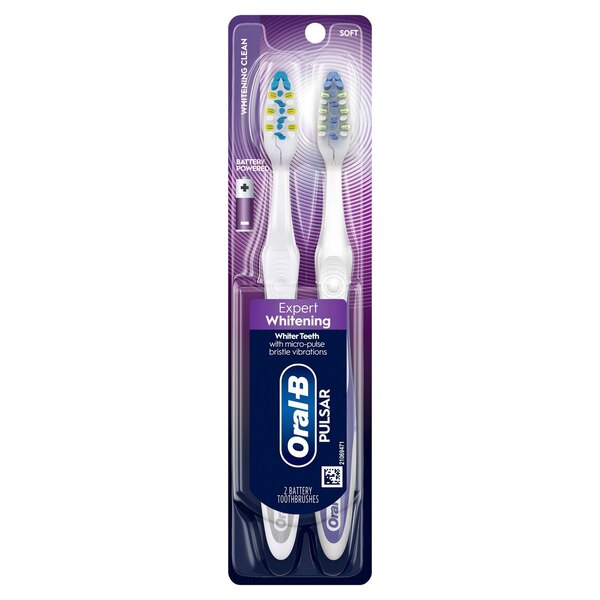 Oral-B Vibrating Pulsar Whitening Battery Toothbrush, Soft Bristle