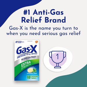 Gas-X Extra Strength Gas Relief Chewable Tablets, Peppermint, 18 CT - CVS Pharmacy