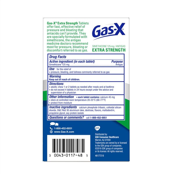 Gas-X Extra Strength Gas Relief Chewable Tablets