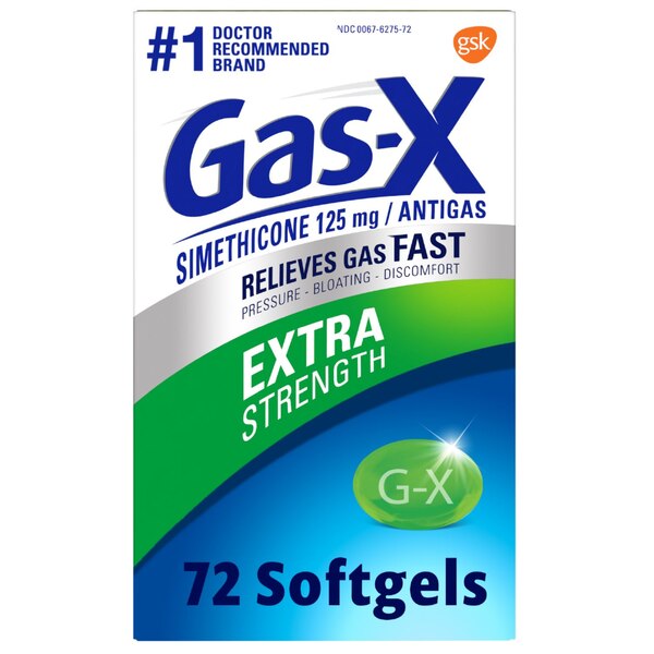 Gas-X Extra Strength Gas Relief Softgels, Bloating Relief, 72 CT