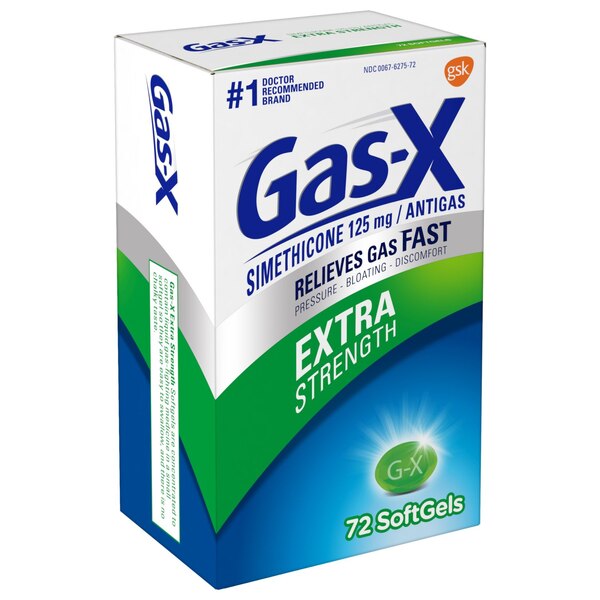 Gas-X Extra Strength Gas Relief Softgels, Bloating Relief, 72 CT