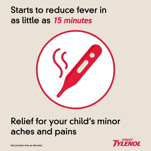 Infants' Tylenol Simple Measure Acetaminophen Oral Suspension, Grape, 1 FL OZ