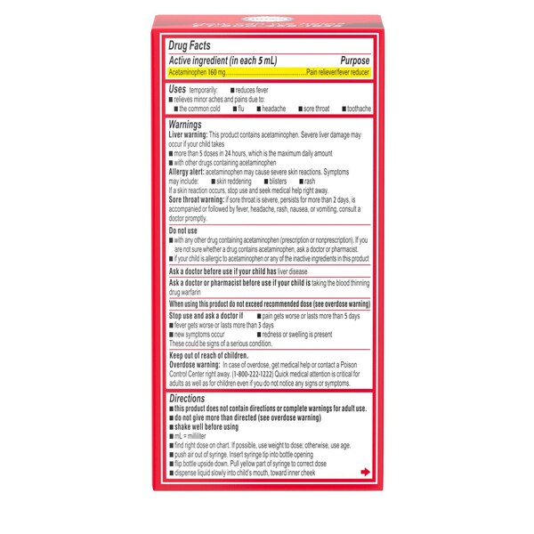 Infants' Tylenol Simple Measure Acetaminophen Oral Suspension, Grape, 1 FL OZ