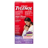 Infants' Tylenol Pain & Fever Oral Suspension Medicine, Grape, 2 OZ, thumbnail image 1 of 12