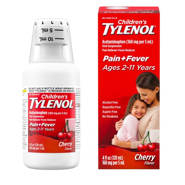 Children's Tylenol Pain & Fever Acetaminophen Oral Suspension, 4 FL OZ